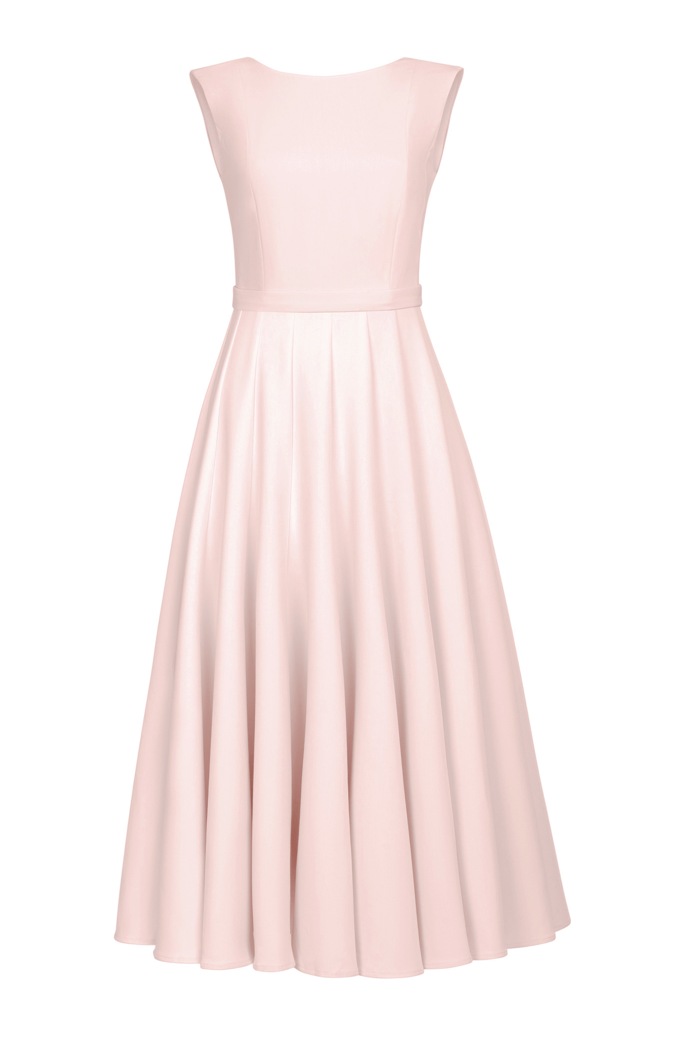ARIOSE pastel pink midi dress