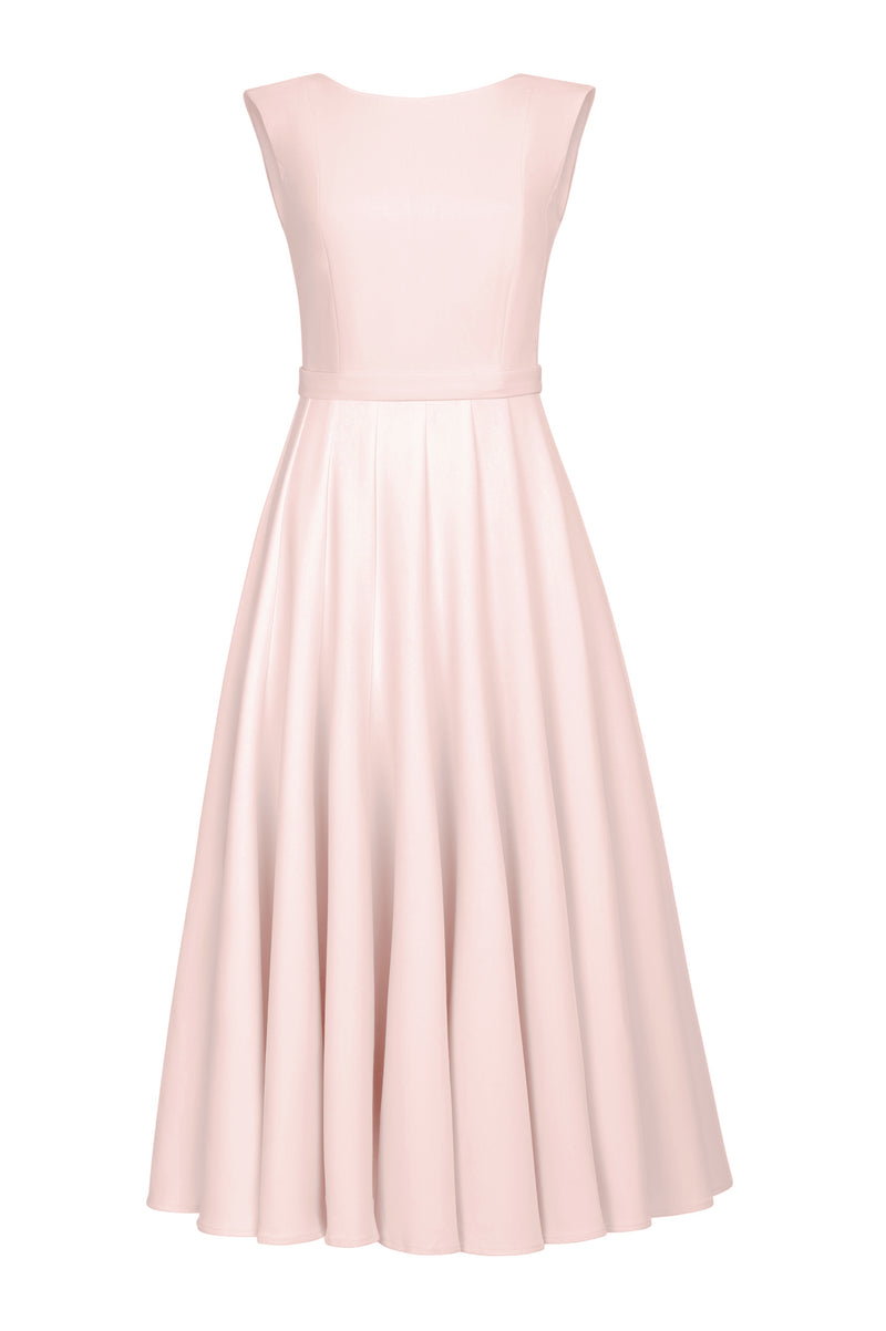 ARIOSE pastel pink midi dress