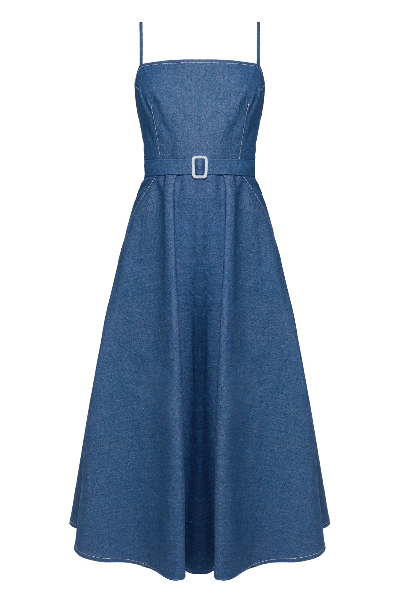 MATISSA Blue Denim Dress - Vintage-inspired Fashion